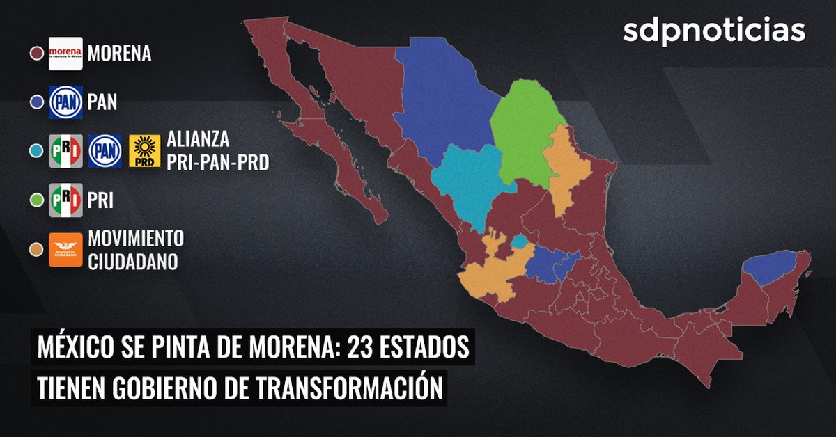 Elecciones 2023 México: Morena Gobernará 23 Estados; Así Quedó El Mapa ...